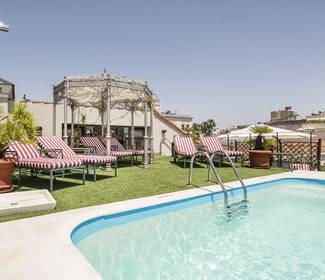Pool mit sonnenterrasse Hotel ILUNION Mérida Palace